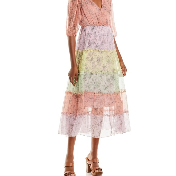 JOHNNY WAS LIZA MIDI SILK DRESS🎉💕👠 - Picture 2 of 6